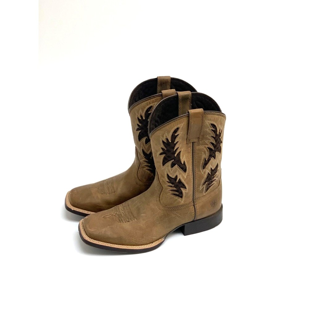 Ariat Cowboy VentTEK Western Boot Brown Pull On Square 10031488 Youth Size 4.5